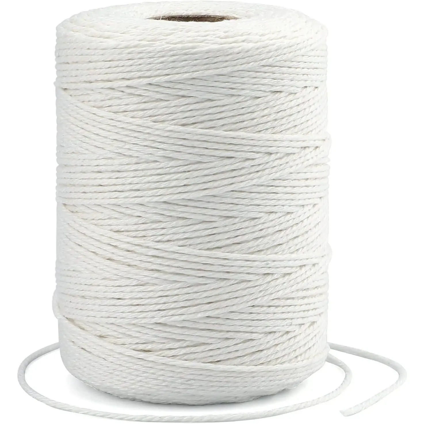White Cotton String 2mm, 656 Feet 12-Ply Natural Cotton Bakers Twine | 200M/218 Yards Macrame Cord for Meat, Roasting, Gift Wrapping, Gardening, DIY Art & Crafts, Soft Texture, Easy to CutGift