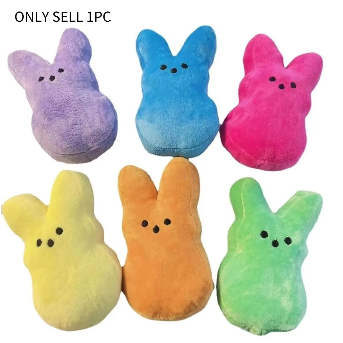 15cm Easter Themed Bunny Plush Doll, Cute Cartoon Rabbit Stuffed Toy, Couple Style Holiday Gift, Stuffed Animals