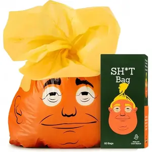 New Funny Poop Bags, 60 Count Ultra Thick Leak-Proof Pet Waste Bags, Novelty Prank Design, No Leak Mess-Free Cleanup, Perfect Funny Gift for Dog & Cat Pet Parents