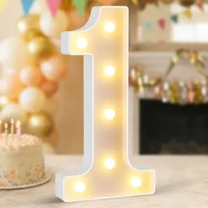 Light Up Numbers, 12.6 Inch LED Marquee Number Lights for 1st 16th 21st Birthday Decorations Wedding Anniversary Decoration, Large Size Marquee Number Sign for Backdrop Wall,Table Home Decor