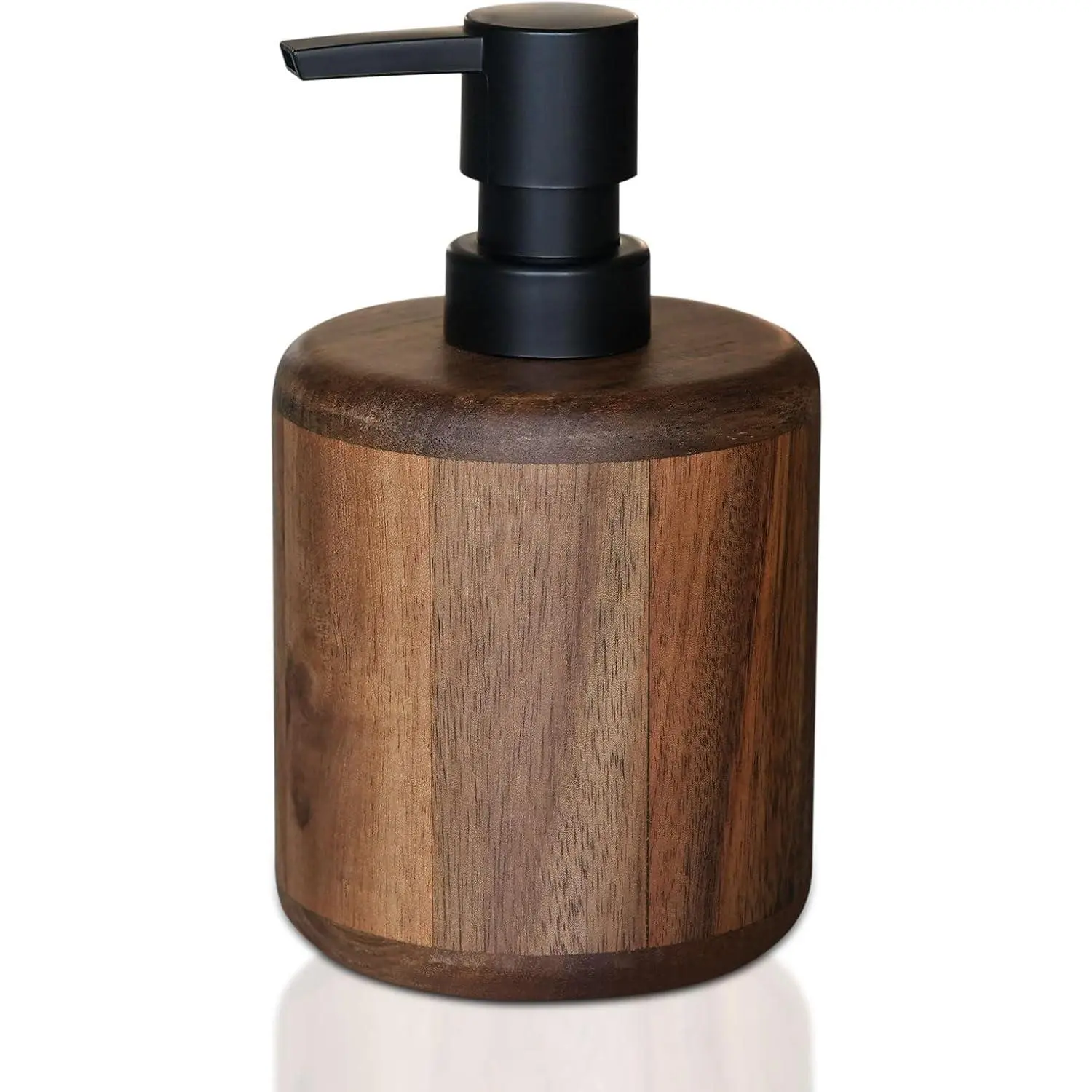 Handmade Wooden Soap Dispenser, Natural Wood Color| Japanese Design, Refillable Lotion Pump, For Kitchen and Bathroom, Shower Bottle