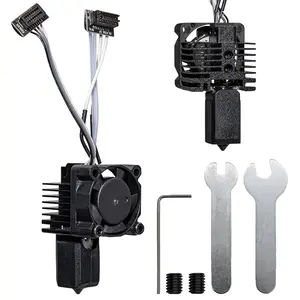P1P P1S Hardened Steel Hotend Kit with Fan for Bambu Lab P1 Series  Printer, Bambulab P1 Nozzle 0.4mm Assembly, Complete Hotend Kits, Thermistor, Ceramic Heater, Extruder Heating Block Replacement