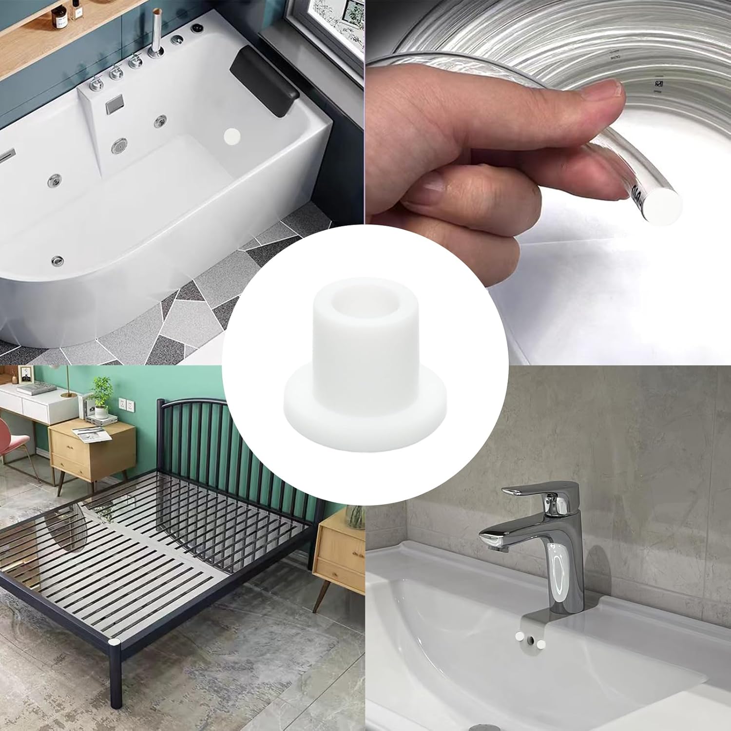 30 countS Silicone Rubber Plug,White Hole Plug,Waterproof Plug Tube Plugs Hole Plug,Flexible Hole Plug Cover Fit for 0.33"/8.3mm