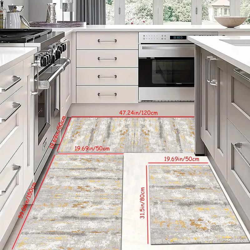 Kitchen Mat Set 2pcs/3pcs, Daily Home Use Kitchen Rug Set, Spring Household Kitchen Mats, Non-Slip Soft Carpet, Durable Fashion Door Mat Decor, Home Decor Rugs, Kitchen Rugs Sets, Farmhouse Kitchen Rugs