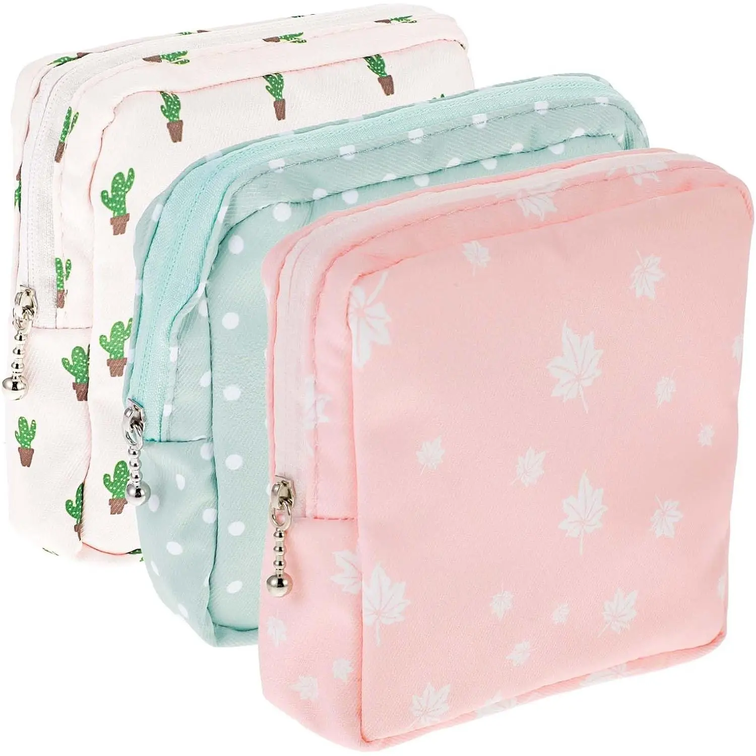 3 PCS Sanitary Pad Storage Bag Portable Period Bag for Pads/Sanitary Napkins/Tampons, Sanitary Napkin Storage Bags First Period Gifts for Daily Hygiene Bags Travel Containers