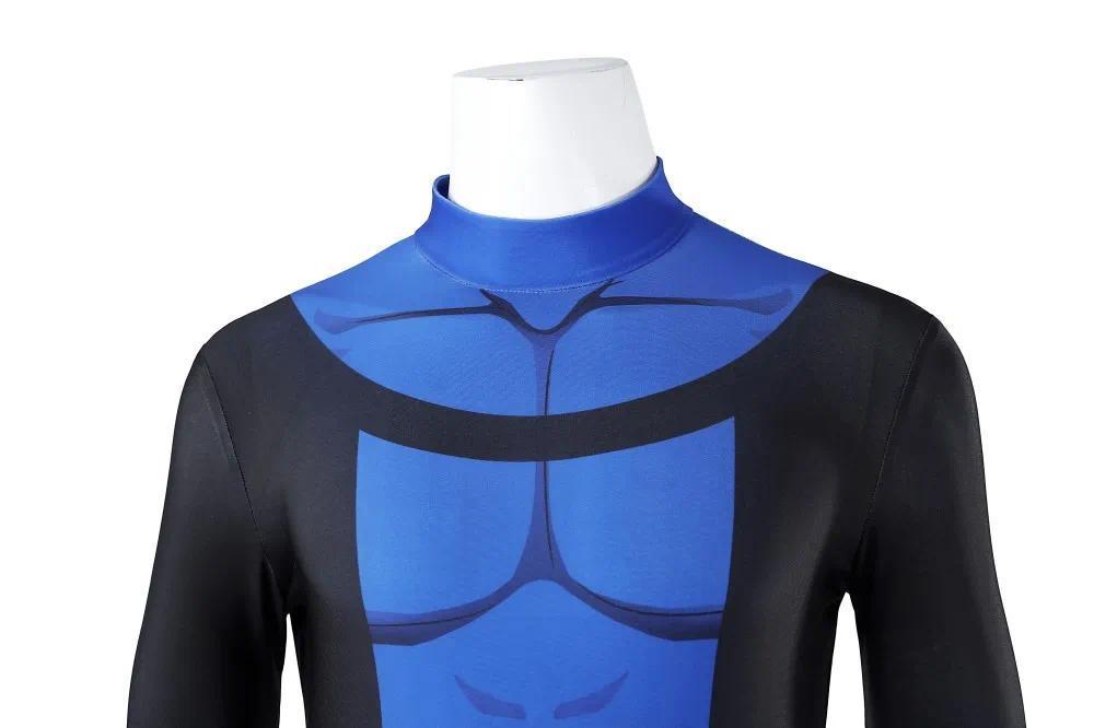 Mark Grayson Cosplay Invincible Season 3 Mark Costume Blue Elastic 3D Printed Zentai Suit Mask Outfit Halloween Custom Made