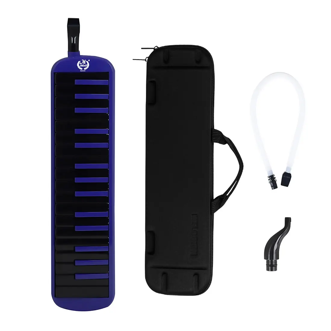 Professional 32 Key Melodica, Soprano Melody Air Piano with Red-Black Appearance, Equipped with EVA Case & 2 Mouthpieces, Portable Musical Instrument, Ideal Gift for Beginners, Students and Adults