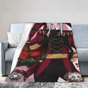 Ultra-Soft Pierrot Style Flannel Blanket Suitable for All-Seasons - Cozy Warm Bedspread with Pierrot, Multi-Color Sofa Throw for &, Travel,, Office - Contemporary Bedding Gift for Home Decor