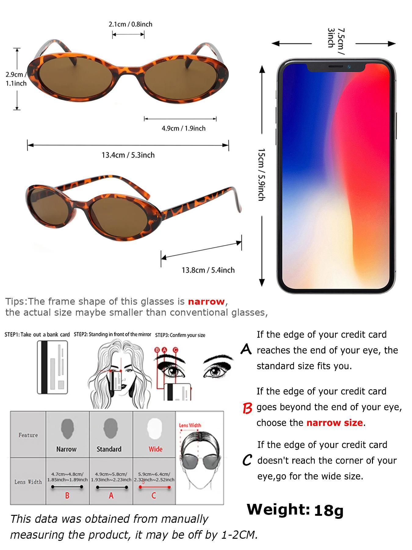Unisex Street Style Vintage Oval Frame Sunglasses, 2 Pairs Trendy Y2k Sunglasses for Everyday Use, Fashion Accessories for Outdoor Activities for Women & Men with Box, Classic Oval Sunglasses