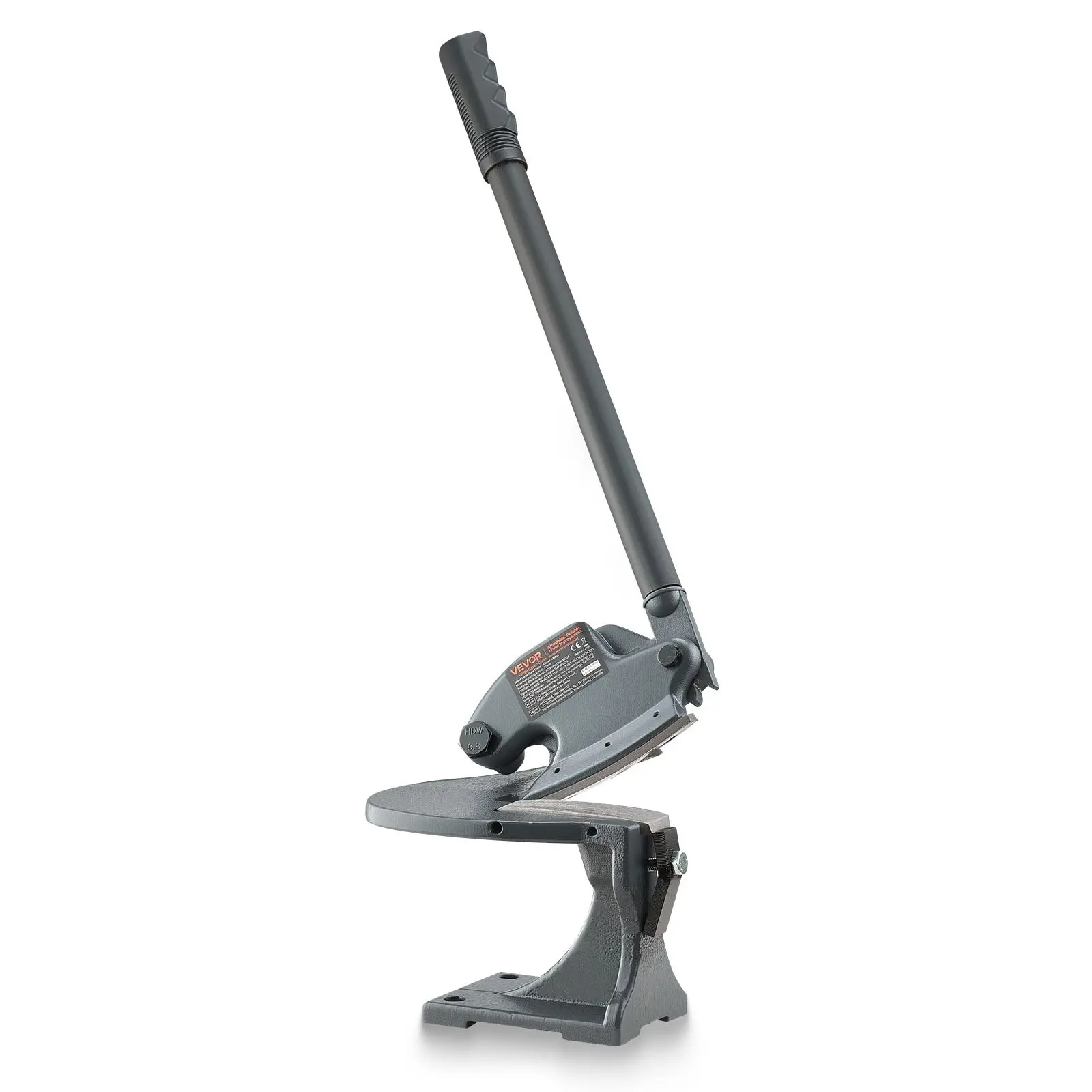 Sheet Metal Shear, Manual Hand Shear, Throatless Benchtop Sheet Cutter for Multiple Purpose, with Solid Steel Frame, Mounting Type, Max Cutting Thickness 0.07 in for Steel Copper Rebar Aluminum
