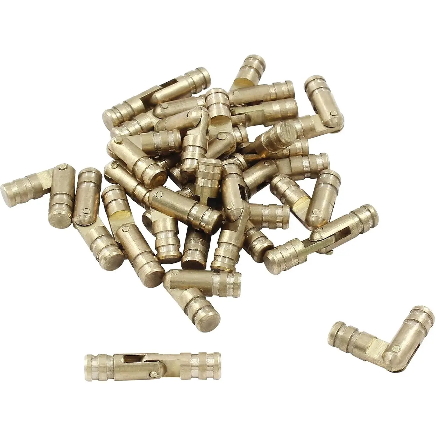 4x20mm Brass Hidden Barrel Hinges, 25 Pcs