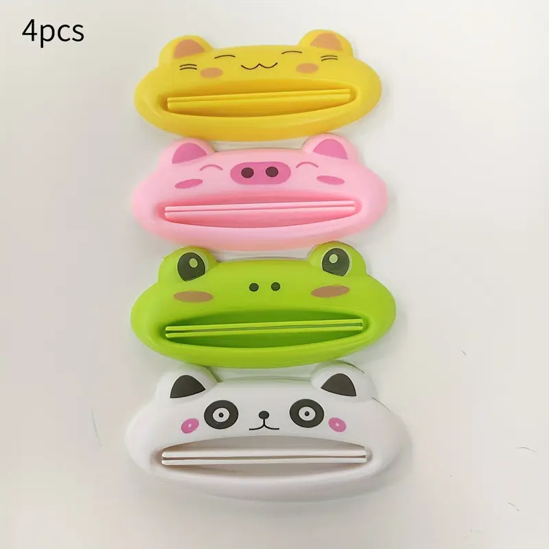 4pcs Toothpaste Squeezer Set, Manual Rolling Tube Squeezer for Toothpaste, Facial Cleanser & Hand Cream, Portable Tube Dispenser Roller