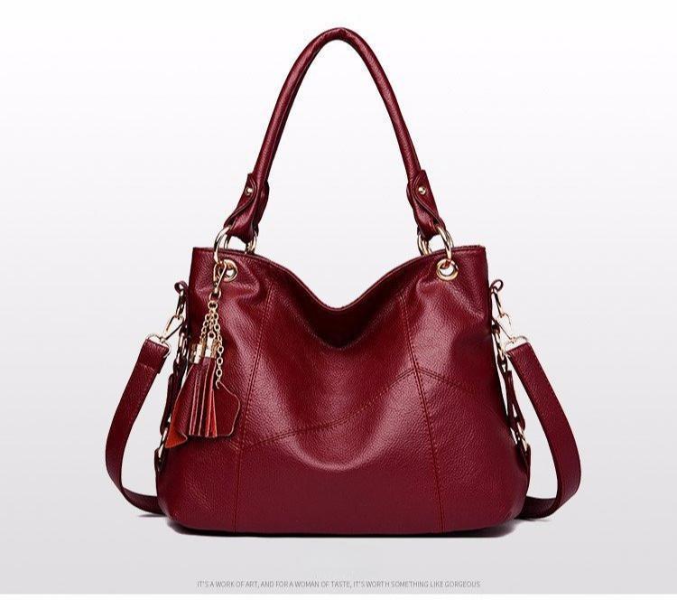 BIGWIG New Flow Speed Women's Handbag, Genuine Leather Tote Bag, Work Shoulder Bag, Large Luxury Design