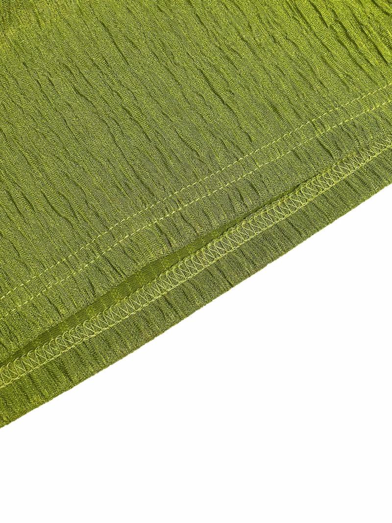 Women's Textured Fabric Twist Front Split Top and Shorts Set, Spaghetti Strap Two-Piece, Slim-Fit Casual Wear