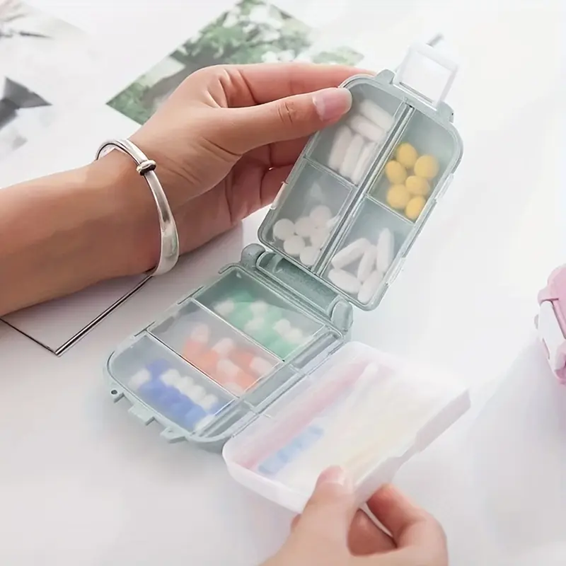 1pc Folding Medicine Box Three-layer Mini Car Storage Box Portable And Portable