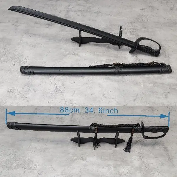 1 black plastic cavalry costume prop sword polypropylene long katana