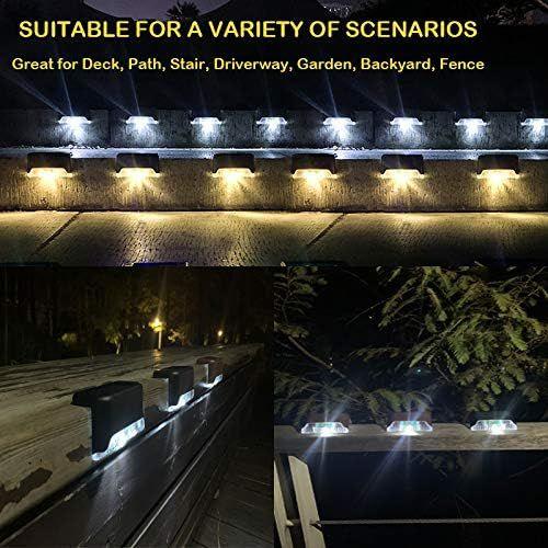 Solar Powered LED Outdoor Deck Lights - Multiple Packs (8/16/32 Count) Waterproof Step & Outdoor Pathway Lights for Stairs, Fence, Outdoor Pathway Light