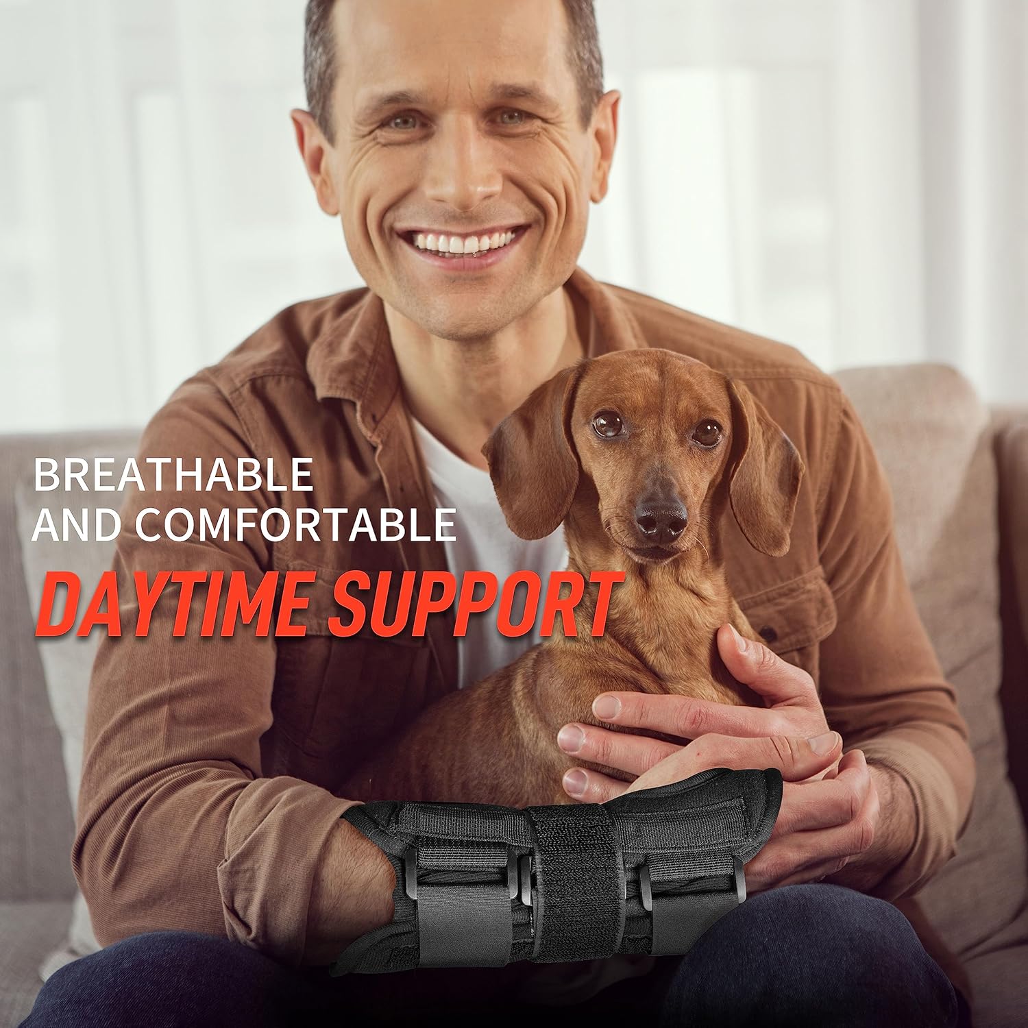 Wrist Brace Hand Brace, Carpal Tunnel Wrist Splint Night Support for Women Men, Pain Relief Support -Tendonitis, Arthritis, Sprain, Right Hand, Small/Medium