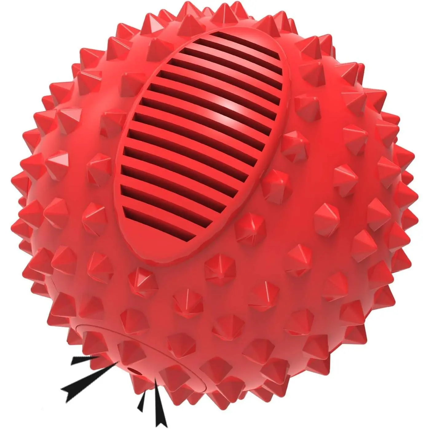 Indestructible 4inch Squeaky Red Dog Balls for Aggressive Chewers, Relieve Anxiety, Interactive Dog Toy, Floatable Rubber Ball for Large Dogs, Indoor, Outdoor, Waterproof