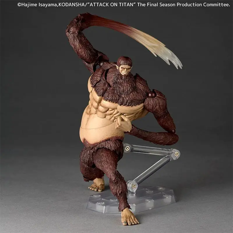 Revoltech AMAZING YAMAGUCHI Attack on Titan Beast Titan Jointed Articulating Figurine - Kaiyodo Movable Anime Action Figure, Collector Display Model Toy for Anime Fans, Jointed Articulating Figurines