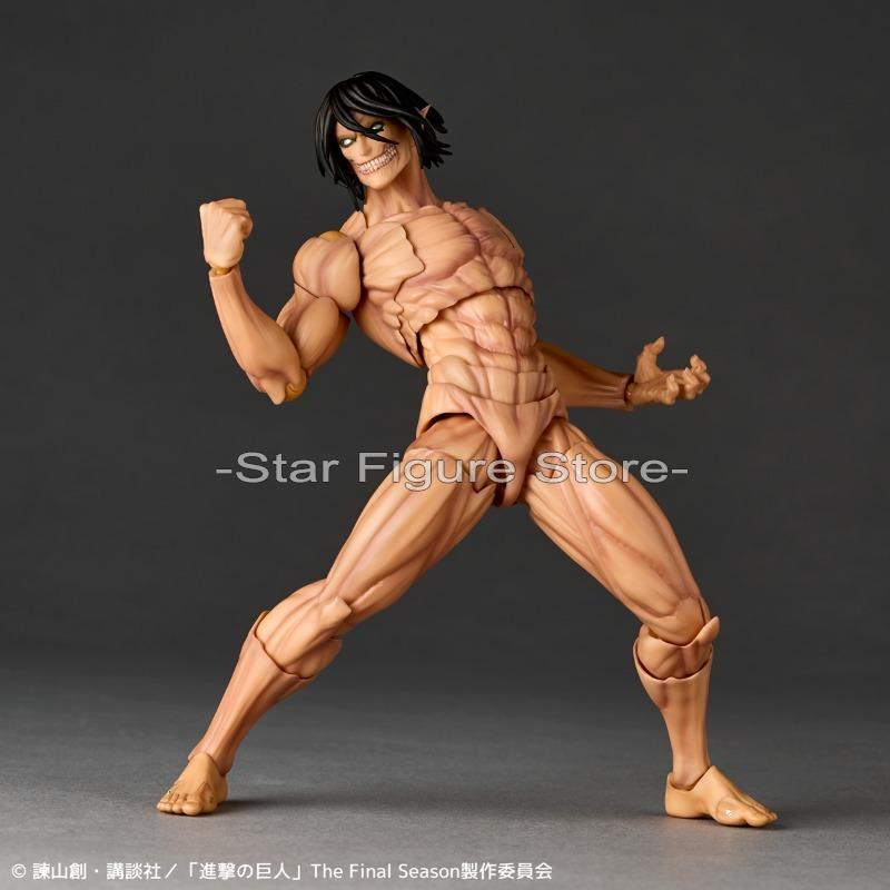 Attack on Titan Eren Jaeger Action Figure Revoltech Amazing Yamaguchi Eren Yeager Model Toys Figures Movable PVC Collection Doll