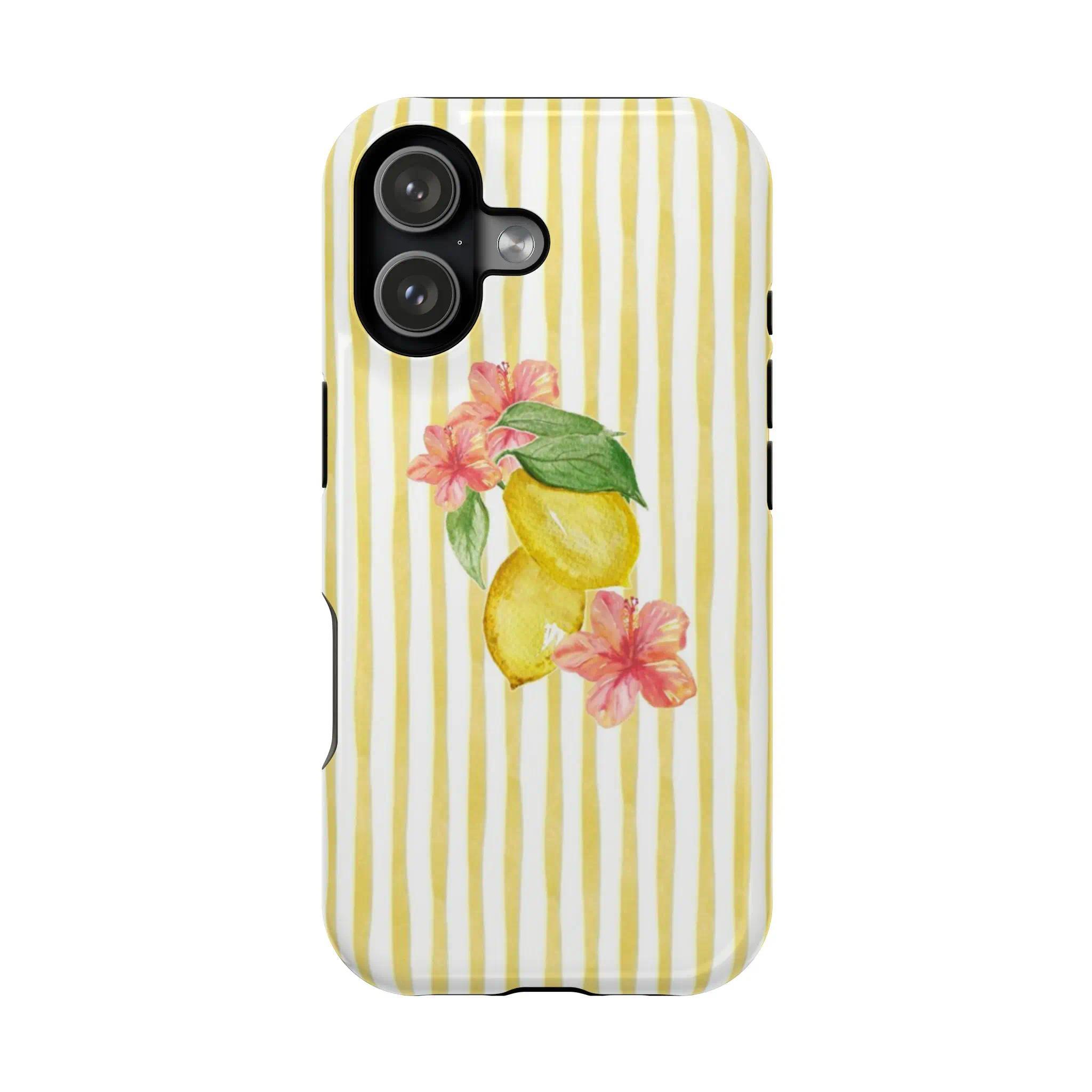 Aesthetic Watercolor Fruit & Floral 2-In-1 Phone Case Collection - Cute Strawberry, Lemon, Watermelon Designs - Drop-Resistant, Shockproof Protection For iPhone 17-11 (Pro Max, Pro Plus) & Samsung S25-S23