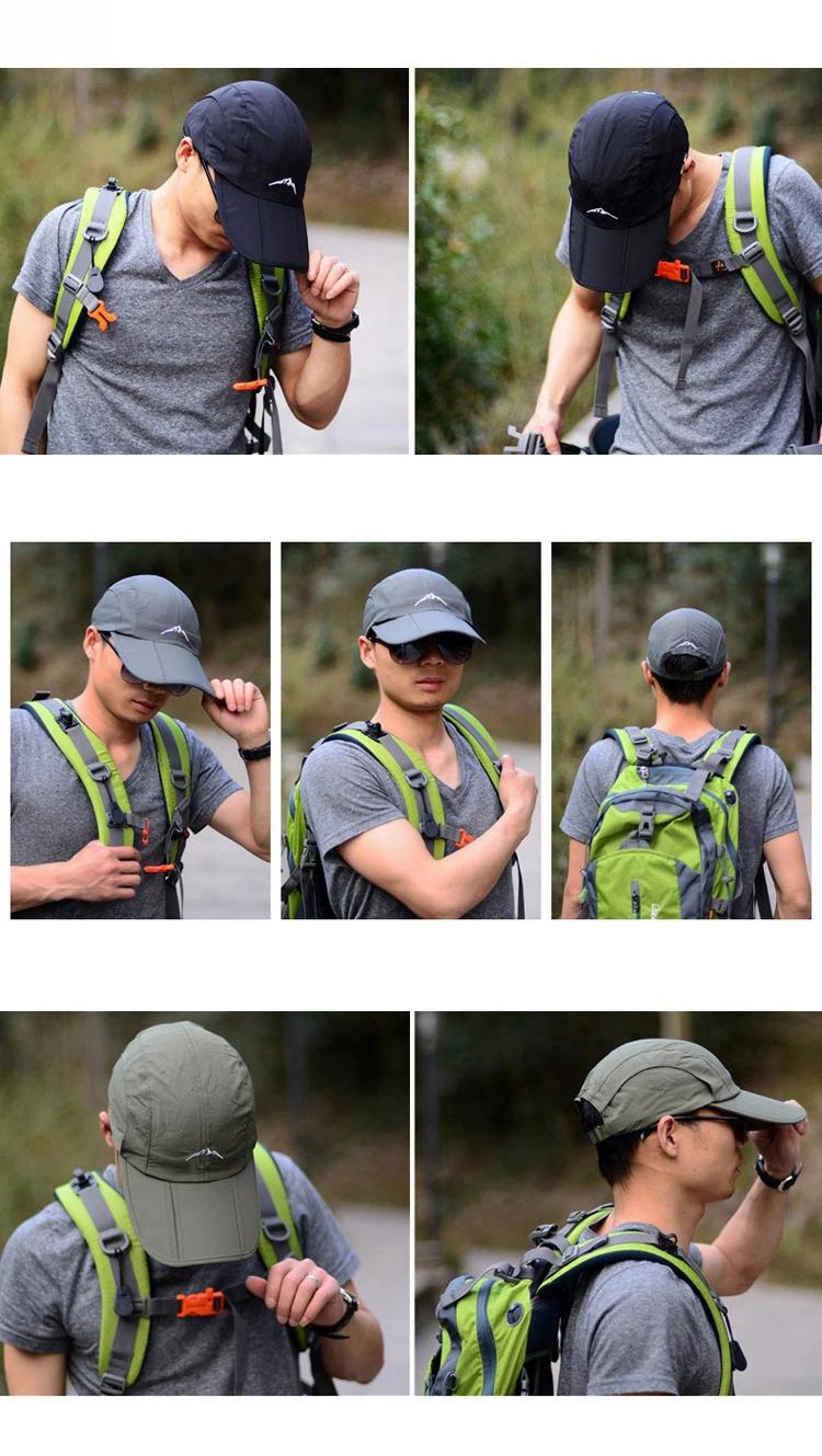 Spring Summer Outdoor Sport Baseball Cap Quick Drying Hat Unisex Waterproof Breathable Cap Foldable Cycling hat Sun Protection