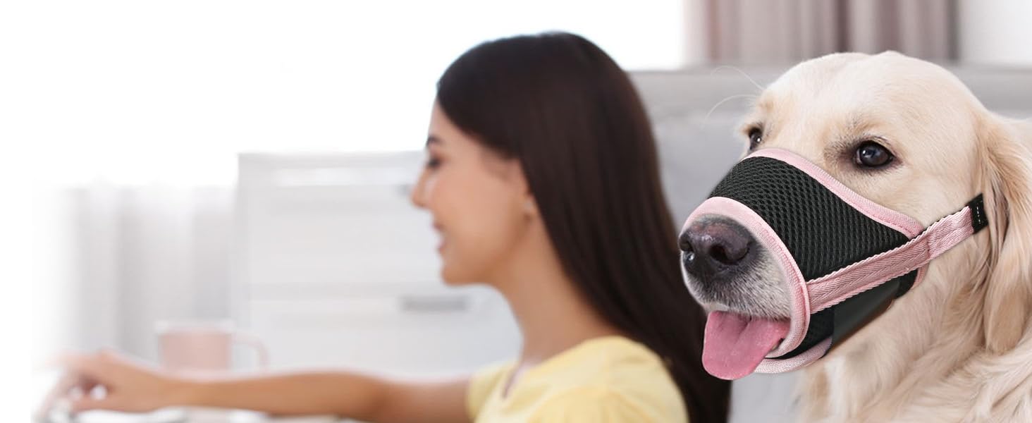 Dog Muzzle,Soft Nylon Muzzle Anti Biting Barking Chewing,Air Mesh Breathable Drinkable Adjustable Loop Pets Muzzle for Small Medium Large Dogs 4 Colors 4 Sizes (Black, L) PET MUZZLE pet muzzle Dog Muzzle,Soft Nylon Muzzle Anti Biting Barking Chewing,Air Mesh Breathable Drinkable Adjustable Loop Pets Muzzle for Small Medium Large Dogs 4 Colors 4 Sizes (Black, L) PET MUZZLE pet muzzle
