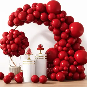 104 Piece Pomegranate Balloon Set, Different Sizes, Perfect for Birthday, Wedding, Valentine's Day, Floral Arch Decorations