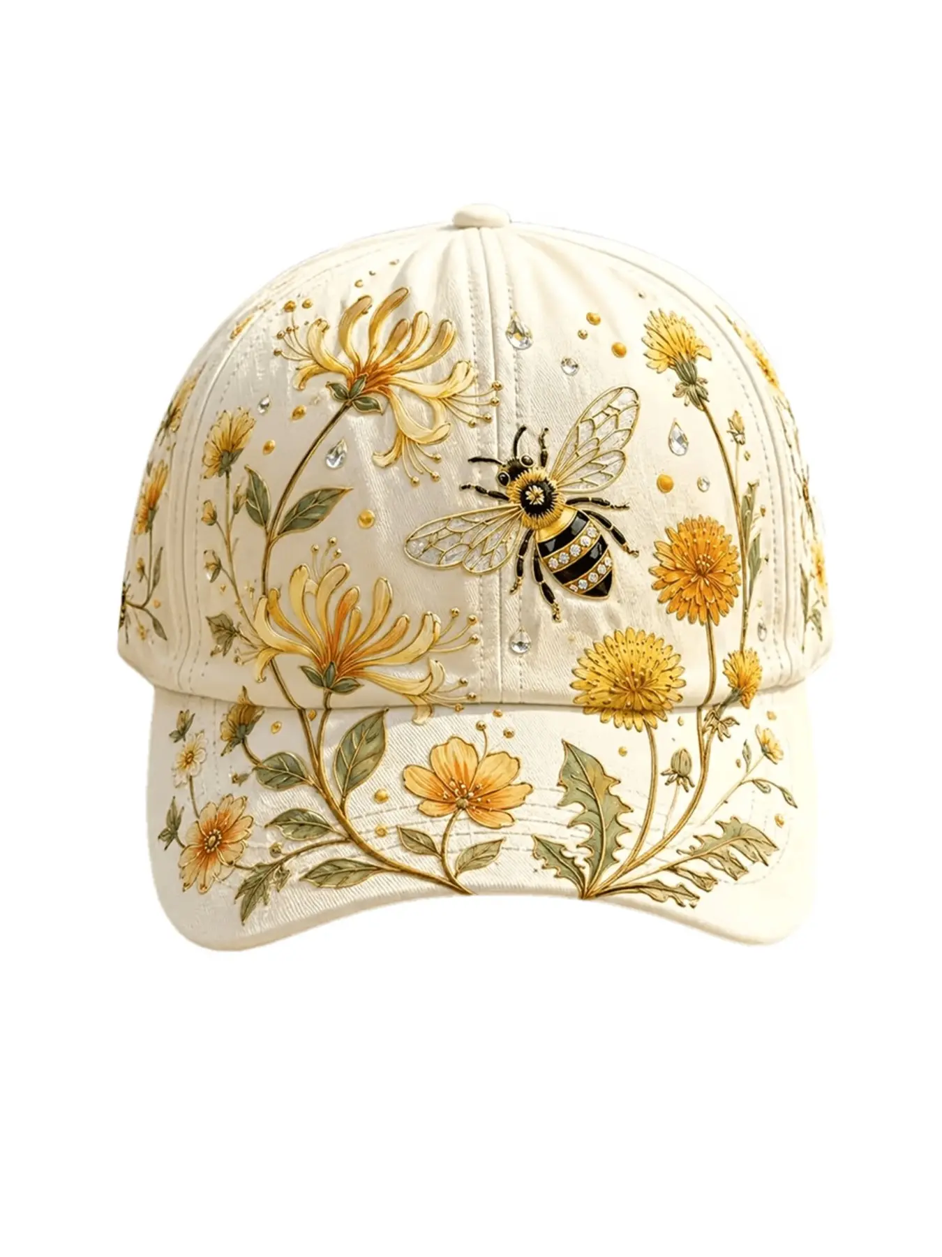 Unisex Baseball Hat with Bee Butterfly 3D Digital Print, Adjustable Fitted Cap for Casual and Sports Wear, Perfect Gift for Outdoor Activities