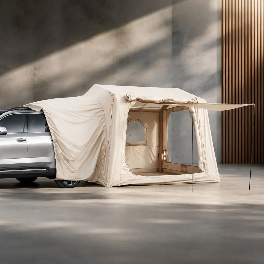 ARCH Inflatable Camping Tunnel Tent – 2-in-1 SUV/Standalone, 4-6 Person, 9.8ft x 8.2ft, 6.9ft Height, Easy 5-Min Setup with Air Pump, Weatherproof Oxford Fabric, Large Mesh Windows, All-Season Outdoor Gear