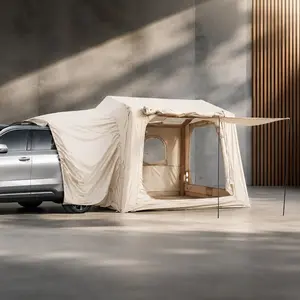 ARCH Inflatable Camping Tunnel Tent – 2-in-1 SUV/Standalone, 4-6 Person, 9.8ft x 8.2ft, 6.9ft Height, Easy 5-Min Setup with Air Pump, Weatherproof Oxford Fabric, Large Mesh Windows, All-Season Outdoor Gear