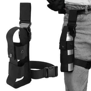 Drop Leg Water Bottle Holster, Pepper Spray Holder Adjustable Thigh Pepper Spray Pouch Open Top Thigh Pouch for Left/Right Leg