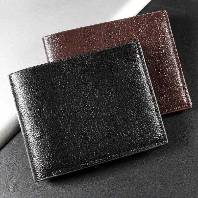 Men's Bifold Wallet in Genuine Cowhide Leather, Minimalist Design with Multi-Card Slots and Cash Pocket, Men's Accessories, Mens Wallet