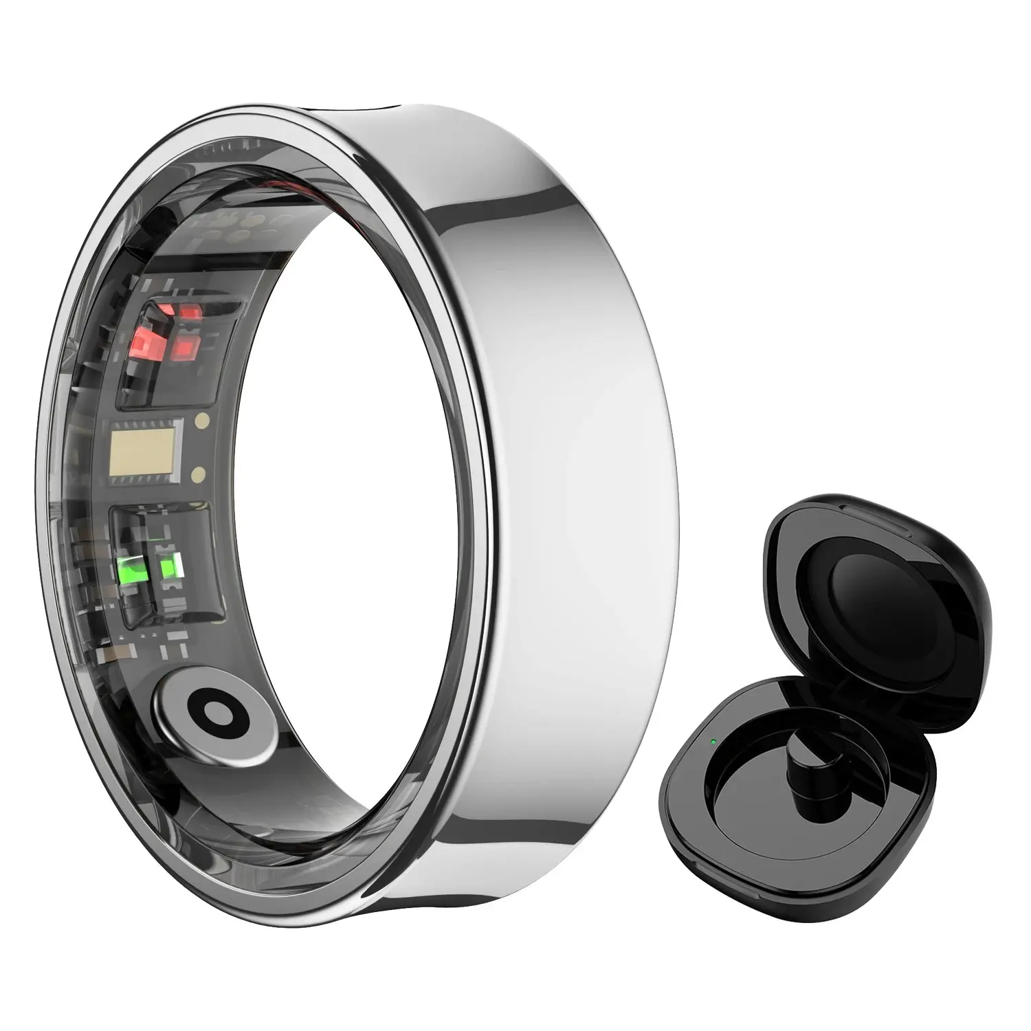 New Smart Ring R09 Upgrade Health Monitor, Wearable Fitness Trackers, Multiple Sports Modes, Skin Temperature Measurement, 5atm Waterproof, Bluetooth-compatible, Gift