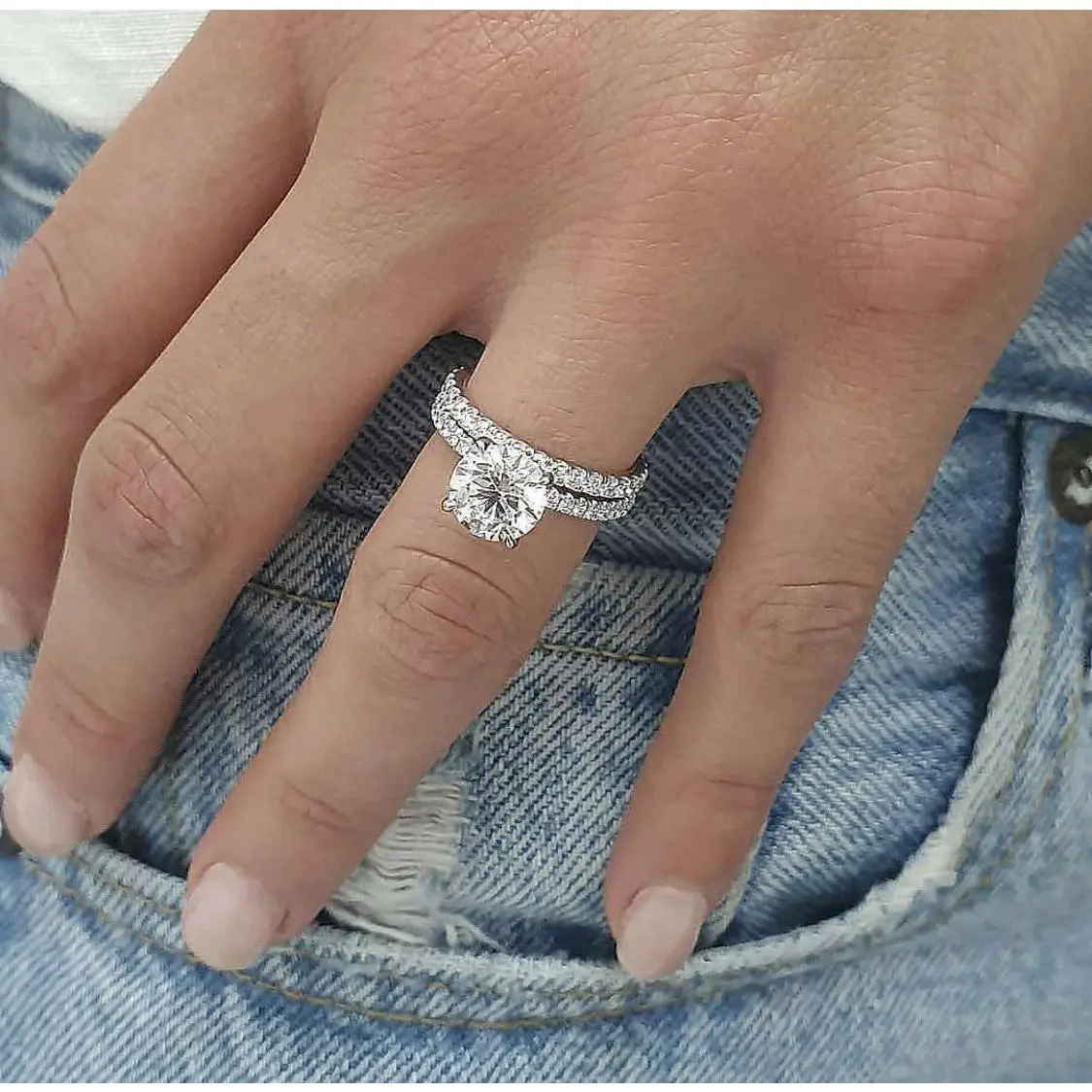 Minimalist Versatile Geometric Punk Diamond Ring For Women, Daily Street Outfit Statement Fashion Finger Jewelry Gift