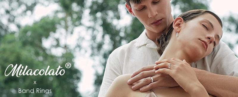 MILACOLATO 925 Sterling Silver Rings for Women Men Beveled Edge Plain Thumb Ring High Polish Wedding Band Ring Comfort Fit Size 6-11, 3mm 4mm 5mm 6mm