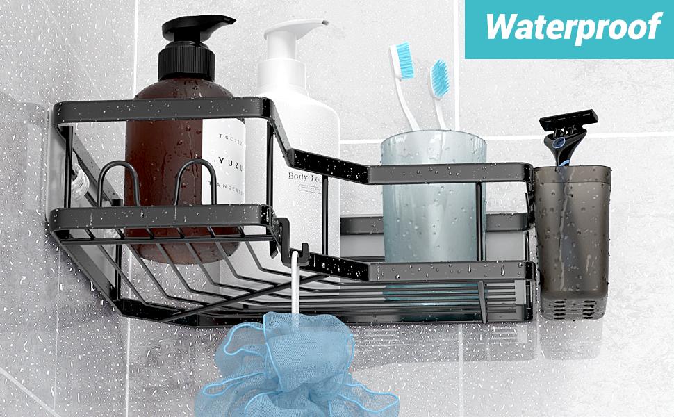 Corner Shower Caddy Bathroom Organizer: Stainless Steel Adhesive Shower Rack - 3Pack No Drilling Shower Shelf - Rustproof Bathtub Organizer