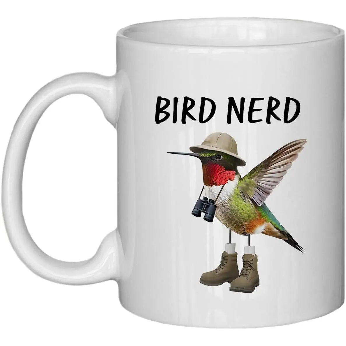 Funny Hummingbird Themed Coffee Mugs for Women Men - Cool Novelty Humming Bird Nerd Coffee Mug Cups, Bird Watching Gifts, Hummingbird Gifts Idea, House Warming    Apartment, 11 Oz