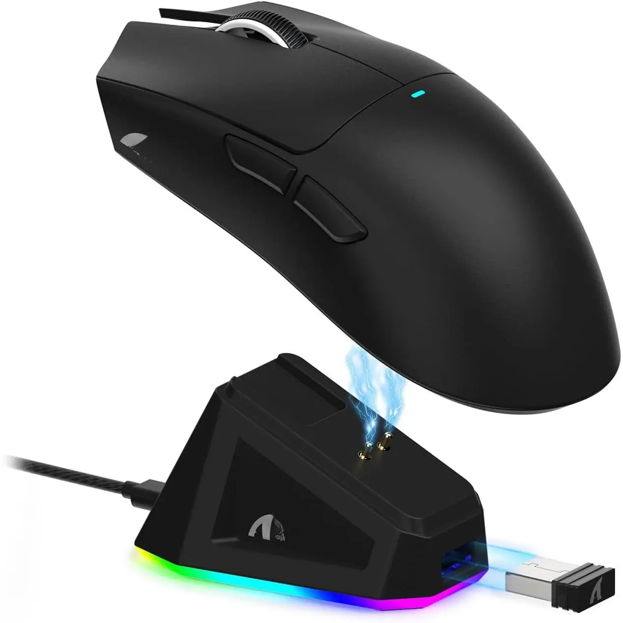 X11  Gaming , PAW3311 Sensor, Lightweight, RGB  Dock, 22,000 DPI, Tri-Mode Connectivity, 5 Programmable Buttons - Black