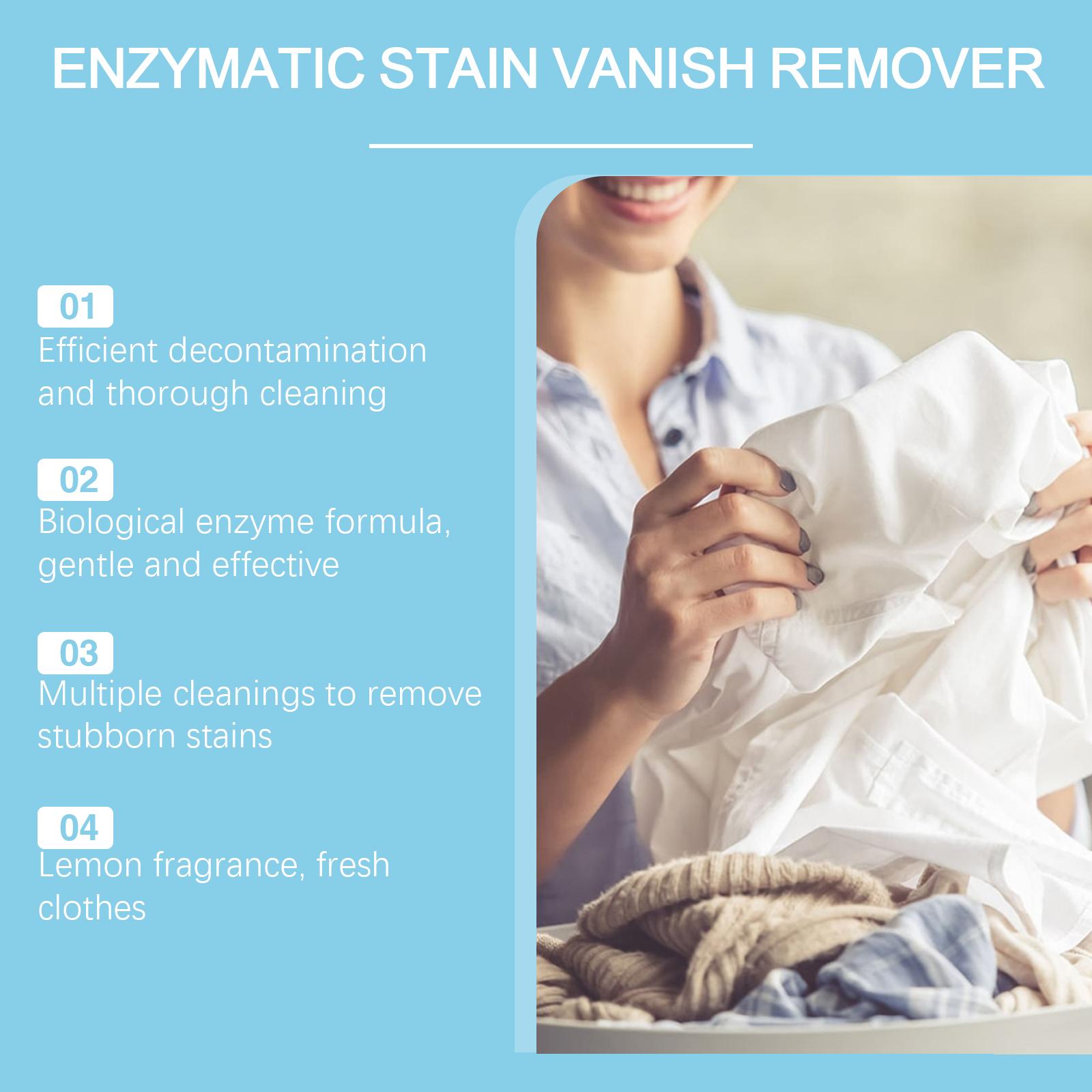 Jue Fish Clothing Enzyme Cleaner, Clean Stubborn Dirt Stains Yellow Sweat Stains Multi-Purpose Clothing Cleaner