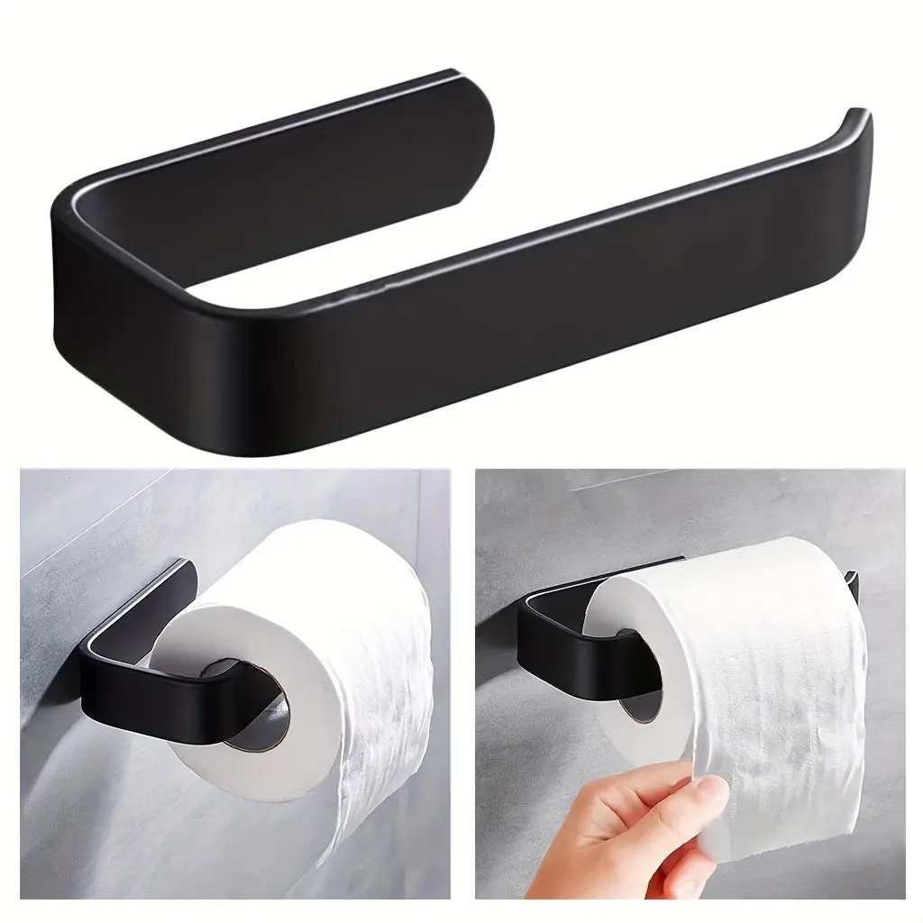 Wall Mounted Toilet Paper Holder, No Punching Tissue Towel Roll, Bathroom Towel Rack, Bathroom Accessories Bathroom Accessories
