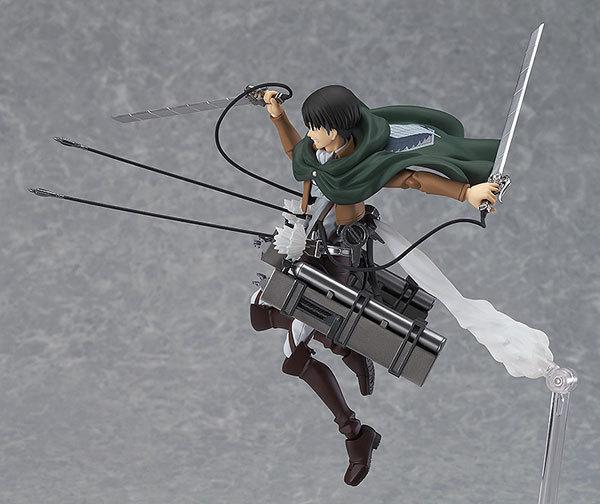 Figma 3 Style Attack on Titan Anime Shingeki no Kyojin Scouting Legion Levi Boxed PVC Action Figure Model Toy Gift