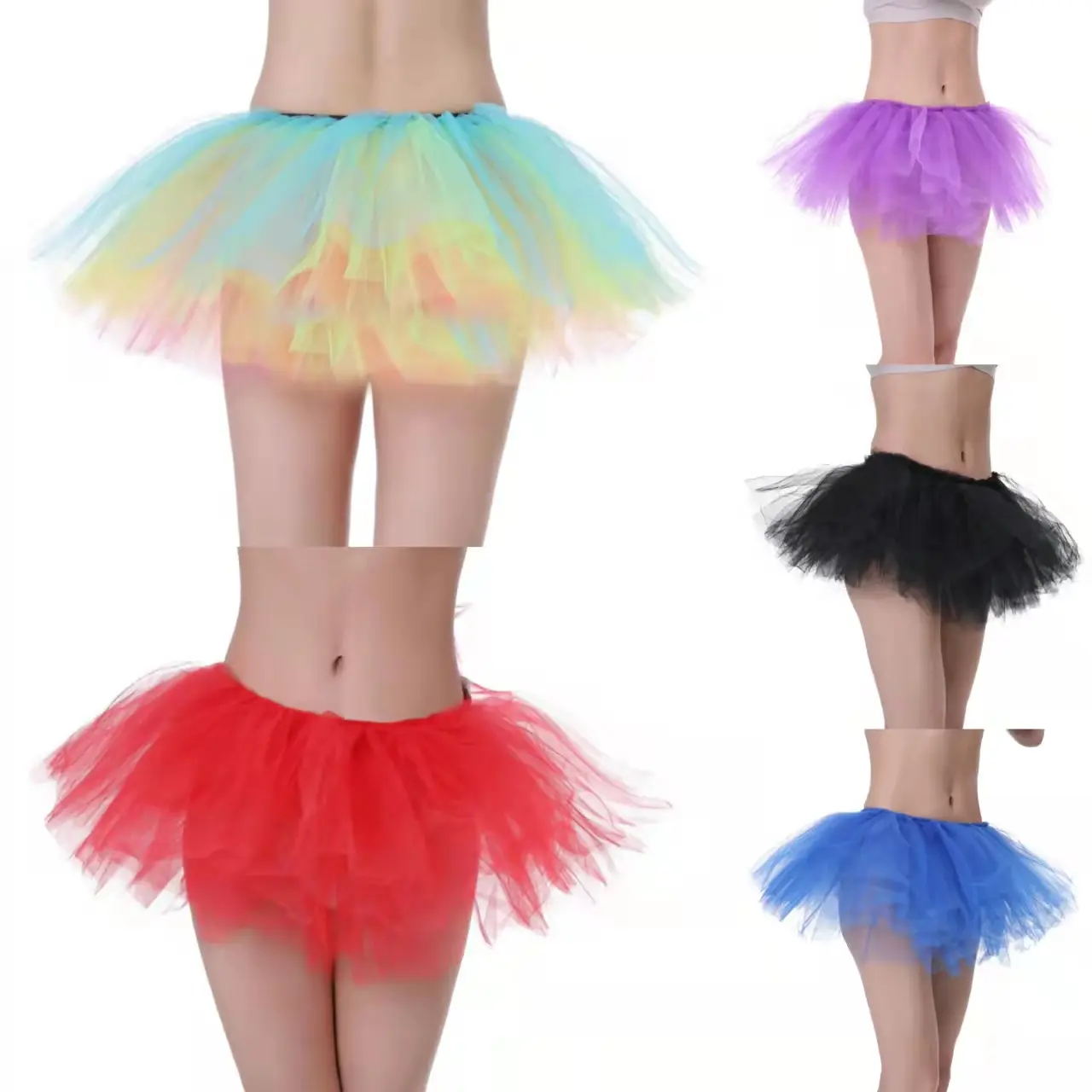 Mesh skirt performance cake skirt adult five-layer puffy skirt