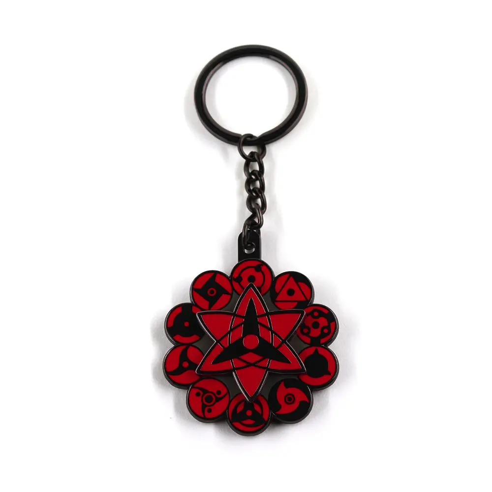jet,tags,forte,beads,Anime Naruto Metal Keychain Uchiha Sharingan Rotatable Backpack Key Pendant Fashionable High-end Personalized Birthday Gift Holiday Present