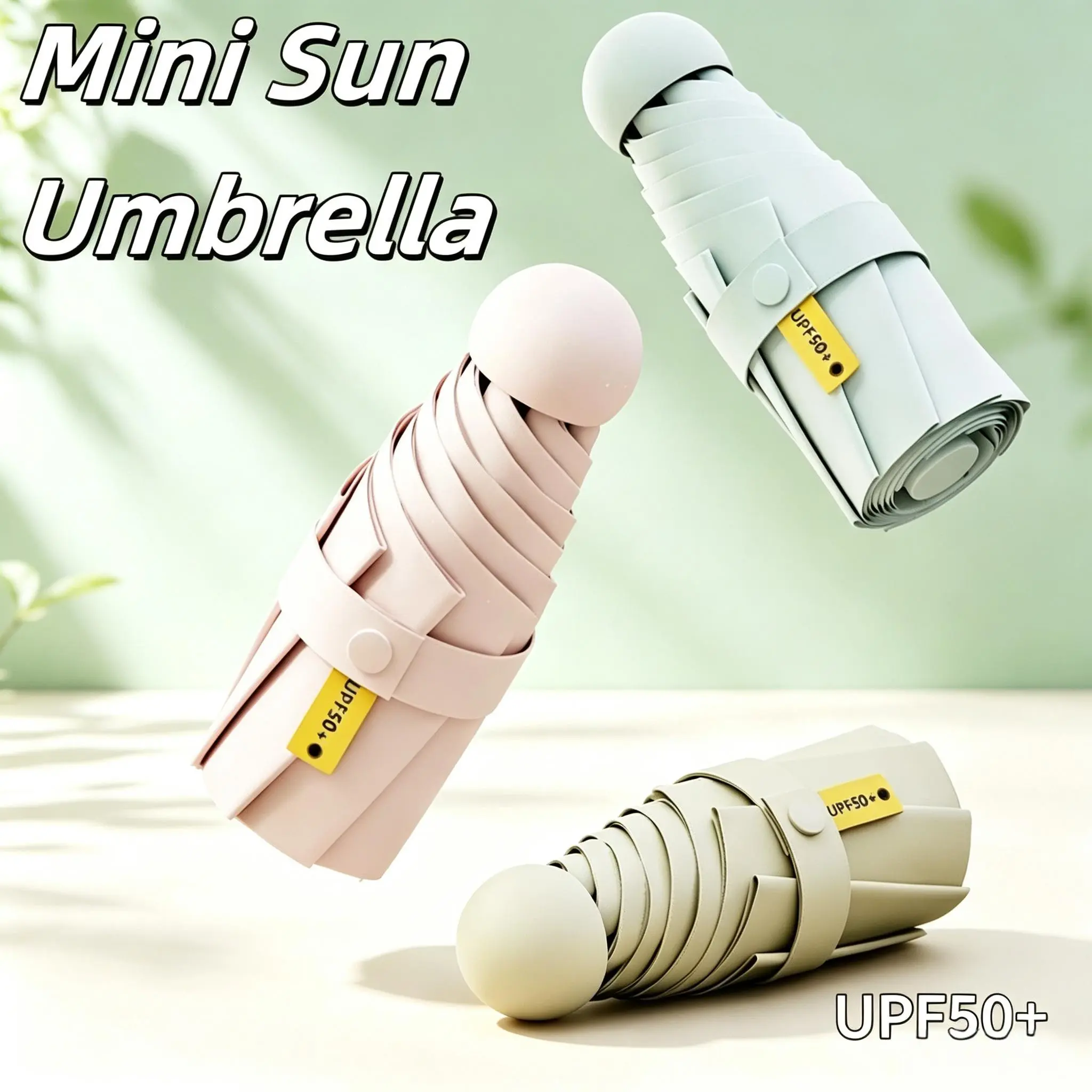 Capsule Sun Umbrella, Sunscreen, UV Protection, Mini Folding Umbrella, Pocket Umbrella, Rain Umbrella, Portable Outdoor Gear, 1 Piece