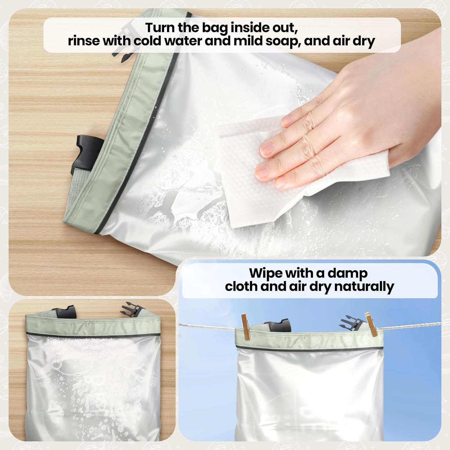 Bread Bags for Homemade Bread Sourdough Beeswax Lining 100% Cotton Reusable Container Storage17in x 12in Perfect for Any Size Loaf