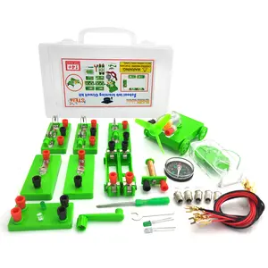 Electric Circuit Learning Kit for School Labs: Hands-On Physics & Electromagnetic Experiments. Perfect Educational Science Toy for Students.