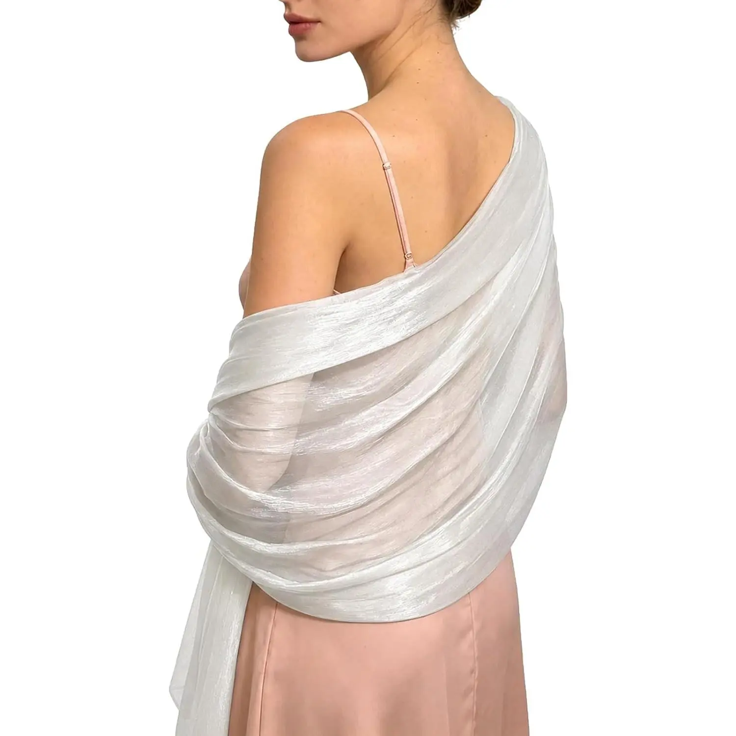 Shawl Wraps for Women, Sparkly Scarf for Evening Dress, Sheer Chiffon Scarf for Party, Festival, Wedding