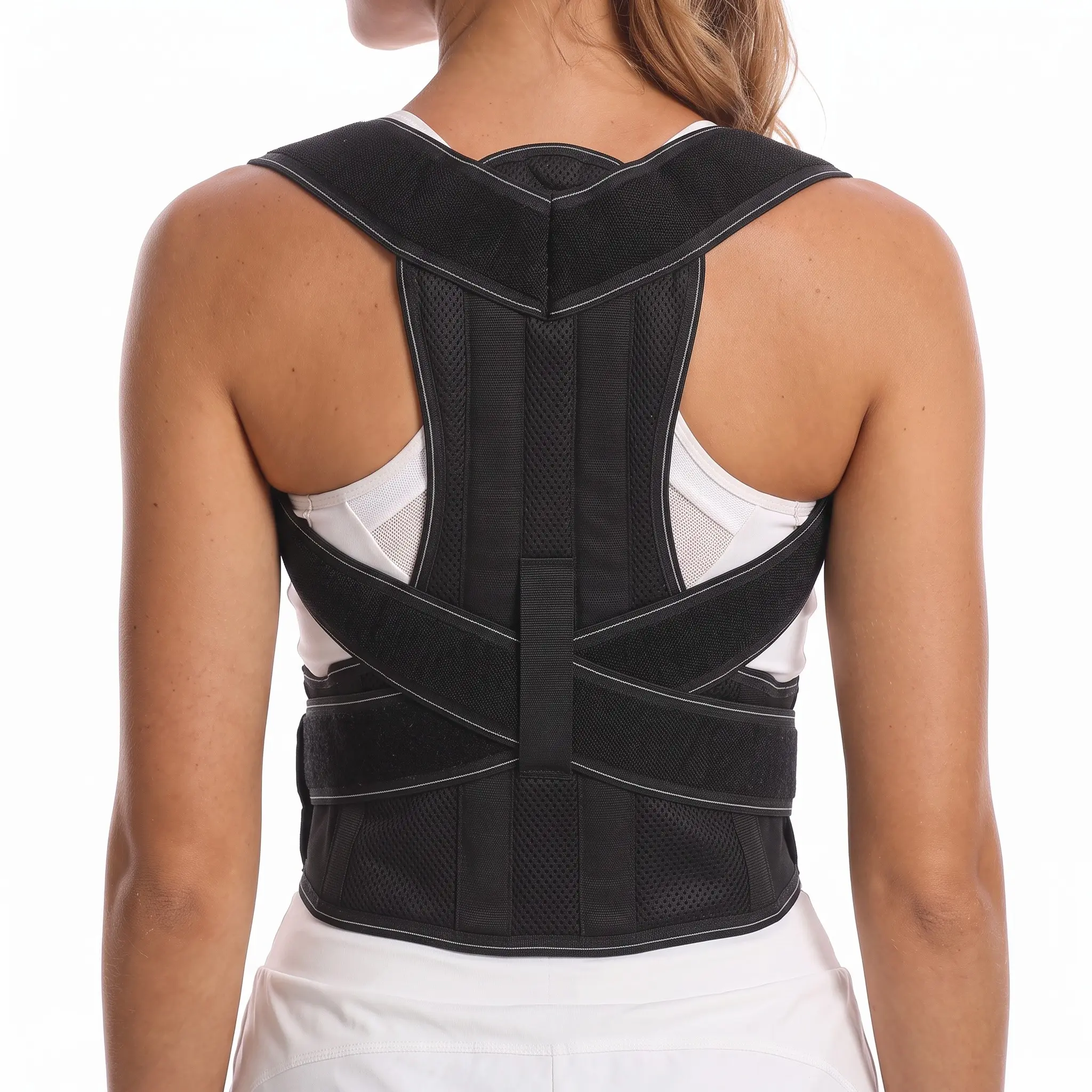 Adjustable Breathable Back Brace for Adults, Upper Back Brace, Invisible Posture Corrector, Chest Lift Shoulder Opener, Anti-Hunchback Spinal Support